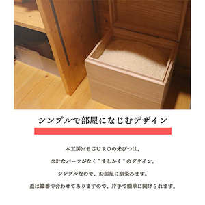 会津桐製 熟練の職人が作る、軽くてシンプルな「米びつ」 5kg用【1462041】