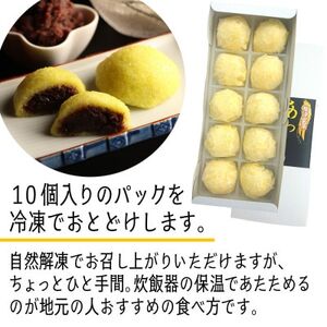 【受け継がれる味】柳津名物あわまんじゅう　10個入り【冷凍】【配送不可地域：離島】【1217846】