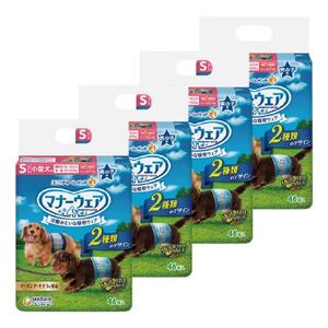 【毎月定期便】マナーウェア男の子用S青チェック・紺チェック46枚×4袋全2回【4069366】