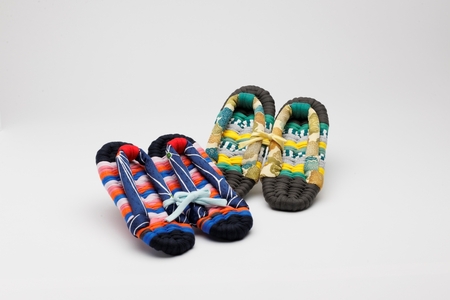 布ぞうり 手作りカラフル布ぞうり ペアセット サイズ(S・S)　布ぞうり スリッパ カラフル 福島県 楢葉町