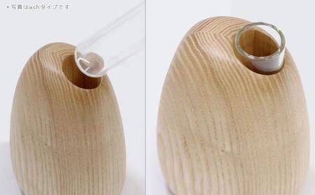 Mango vase - regular dark gray/SASAKI【旭川クラフト(木製品/一輪挿し)】マンゴーベース / ササキ工芸_03258