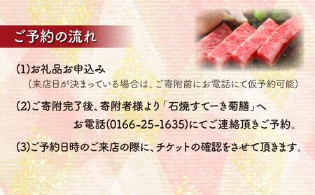北海道旭川市 昭和53年創業「石焼すてーき 菊膳」道産牛コース ペア御食事券_01061