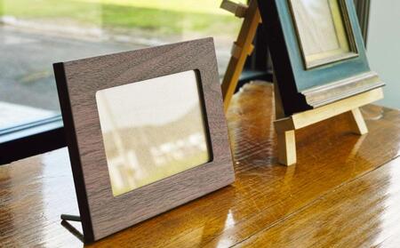 天然木使用 木製 フォトフレーム(ウォルナット) L版サイズ_01726