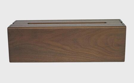 天然木使用 木製 ケーブルボックス (小) (ウォルナット) 蓋付き_01728
