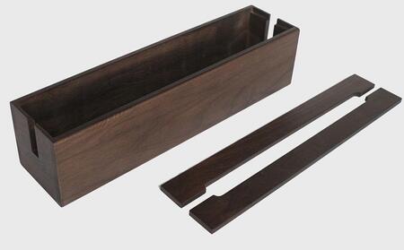 天然木使用 木製 ケーブルボックス (大)(ウォルナット) 蓋付き_01729