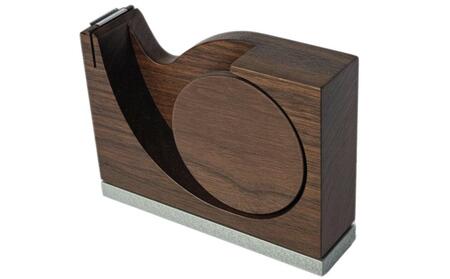 天然木使用 木製 テープカッター (大)(ウォルナット) 蓋付き_01731
