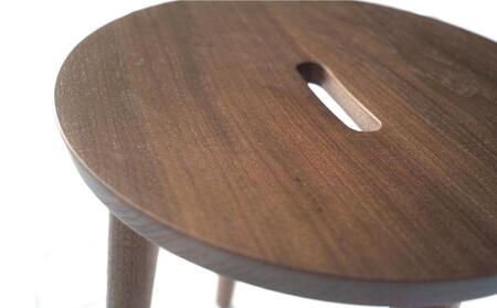 天然木使用 木製 スツール(丸)(ウォルナット) 2kg 椅子_01738