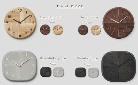 HAGI clock - Bevel circle　SASAKI【旭川クラフト(木製品/壁掛け時計)】ハギクロック / ササキ工芸【walnut】|時計_03457
