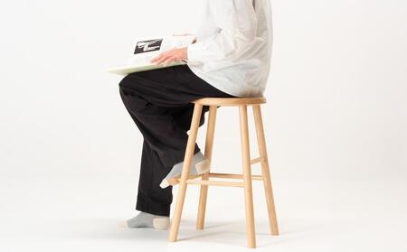 旭川家具 WOWの【log(スツール)】カラー:ブラック_03209