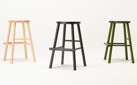 旭川家具 WOWの【log(スツール)】カラー:グリーン_03210