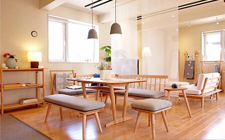 旭川家具 コサイン フォルクスツール ウォルナット KCサフラン_03602