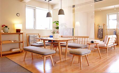 旭川家具 コサイン フォルクスツール ウォルナット TUフレンチグレー_03612