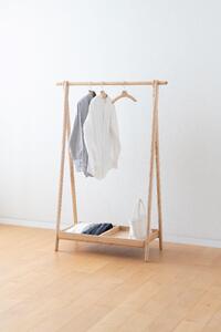 旭川家具 コサイン ドレスラック(ワイド)とトレーとフックのセット 北海道タモ_03975