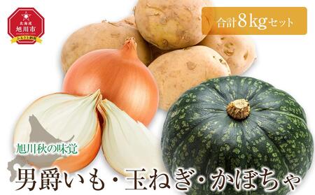 【先行予約】秋の味覚　男爵いも・玉ねぎ・かぼちゃ1玉　合計8kg (2026年10月上旬から発送開始) |玉ねぎ_04757