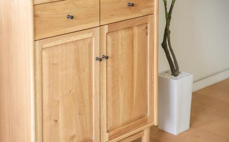 旭川家具 MUKU工房オリジナル ジャム カップボード 80 北海道ナラ_04705