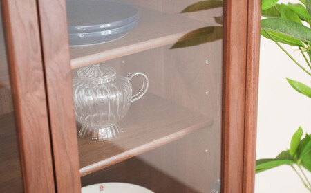 旭川家具 MUKU工房オリジナル ジャム キャビネット 扉 ウォールナット_04897