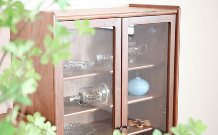 旭川家具 MUKU工房オリジナル ジャム キャビネット 引出し ウォールナット_04898