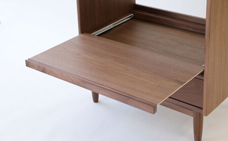 旭川家具 MUKU工房オリジナル ジャム レンジ台 ウォールナット_04899