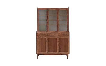 旭川家具 MUKU工房オリジナル ジャム カップボード 120 ウォールナット_04905