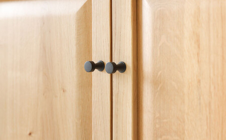 旭川家具 MUKU工房オリジナル ジャム カップボード 120 北海道ナラ_04906