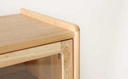旭川家具 MUKU工房オリジナル ジャム カップボード 120 北海道ナラ_04906