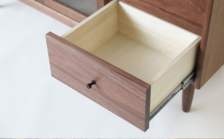 旭川家具 MUKU工房オリジナル ジャム テレビ台 ハイ 120 ウォールナット_04908