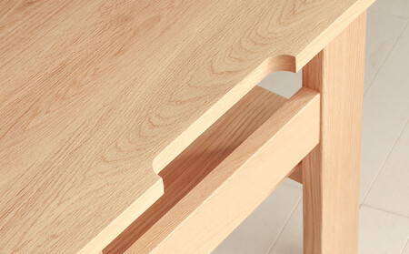 旭川家具 MUKU工房オリジナル ノキ サイドテーブル 北海道ナラ_04910