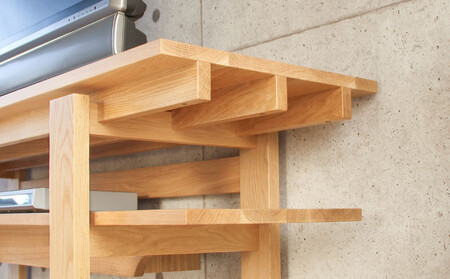 旭川家具 MUKU工房オリジナル ノキ TVボード 北海道ナラ_04912