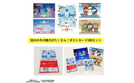 \旭川市公式キャラグッズ4点詰め合わせ!/ブランケット&ポストカード&2種のコラボピンバッジ_05069