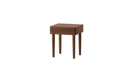 旭川家具　コサイン　ドロワーナイトテーブル　ウォルナット 【 旭川家具 北海道 旭川市 木製 家具 ベッドサイド テーブル 引き出し 抽斗 収納付き コンパクト 選べる樹種 シンプル ナチュラル 手作り 北欧 おしゃれ 天然木 無垢 】_01139