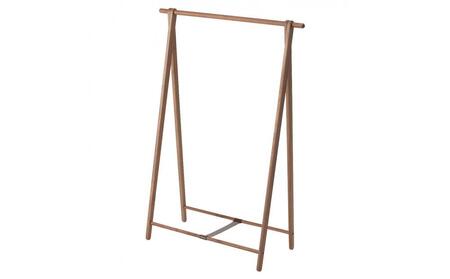 旭川家具　コサイン　ドレスラック(ワイド)　ウォルナット 【 旭川家具 北海道 旭川市 木製 家具 コート掛け ハンガーラック 洋服掛け 木製ラック 選べる樹種 シンプル ナチュラル 手作り 北欧 おしゃれ 天然木 無垢 】_02013