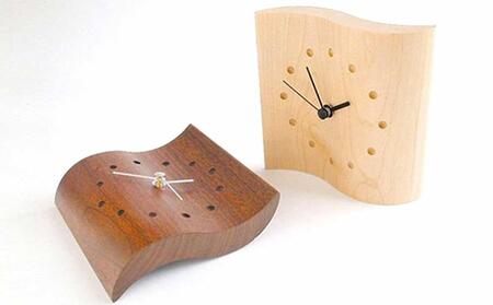 ふるさと納税 旭川市 旭川家具 cosineのマイン掛け時計　ウォルナット 旭川家具 cosine コサイン Mine マイン時計 国産クラフト 木製