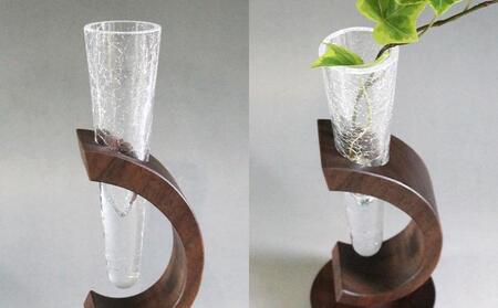 木Glass　一輪挿し　丸台 | グラス_00594