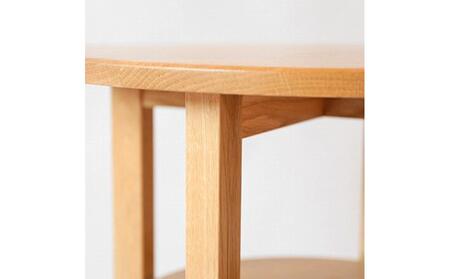 旭川家具　MUKU工房オリジナル　MUKU(ムク)サイドテーブル　ナラ 【 国産 無垢 インテリア 木製 ナチュラル テーブル サイドテーブル ソファ ベッドサイド 玄関 寝室 北海道 】 _00513