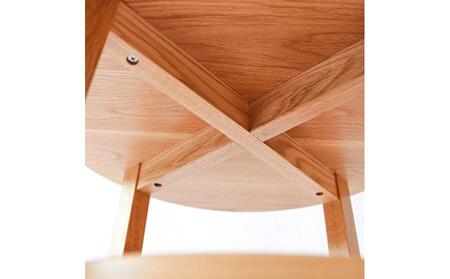 旭川家具　MUKU工房オリジナル　MUKU(ムク)サイドテーブル　ナラ 【 国産 無垢 インテリア 木製 ナチュラル テーブル サイドテーブル ソファ ベッドサイド 玄関 寝室 北海道 】 _00513