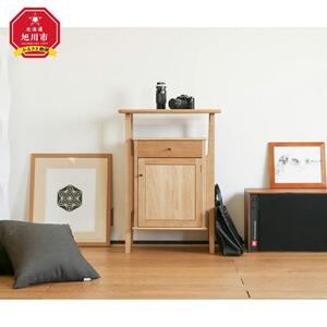 旭川家具 山室家具製作所 PROTO(プロト) No.403 リビングボックス ナラ 【 国産 無垢 インテリア 木製 収納 ナチュラル キャビネット チェスト リビング ダイニング 北海道 】 _00929