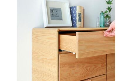 美品　旭川家具　メーベルトーコー　WOW サイドボード　リビングボード 引き出 旭川家具 WOW WAO(ワオ) サイドボード 丸脚 【 国産 無垢 インテリア