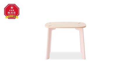 旭川家具 いさみや pon(ポン) Bambi Table(バンビテーブル)ピンク色_01122