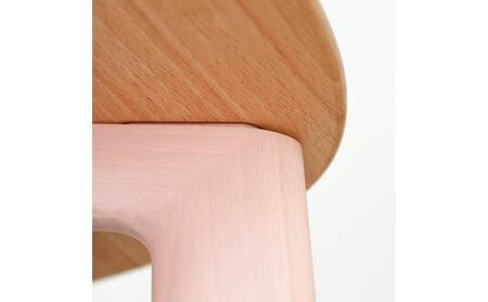 旭川家具 いさみや pon(ポン) Bambi Table(バンビテーブル)ピンク色_01122