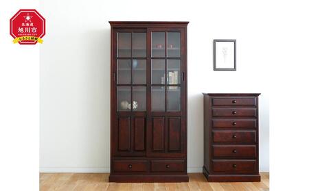 旭川家具　クリエイトファニチャー　HOKKAI(北海) 書棚 【 国産 無垢 インテリア 木製 民芸 収納 チェスト タンス 本棚 ブックシェルフ 北海道 】 _01243