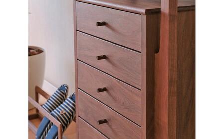 旭川家具　山室家具製作所　プロトNo.402リビングチェスト　ウォールナット 【 国産 無垢 インテリア 木製 収納 ナチュラル キャビネット チェスト リビング ダイニング 北海道 】 _01523