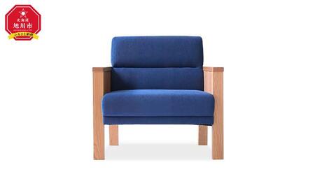 旭川家具 MUKU工房オリジナル MKソファ 80 チェリー 【 国産 無垢 インテリア 木製 ナチュラル ソファ ソファー 1人掛け コンパクトソファ リビング ダイニング 北海道 】_01792