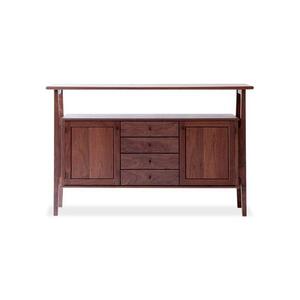 旭川家具　山室家具製作所　プロトNo.401キャビネット　ウォールナット 【 国産 無垢 インテリア 木製 収納 ナチュラル キャビネット リビング ダイニング 北海道 】 _01957