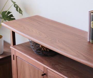 旭川家具　山室家具製作所　プロトNo.803キャビネット　ウォールナット 【 国産 無垢 インテリア 木製 収納 ナチュラル キャビネット チェスト リビング ダイニング 北海道 】 _01962