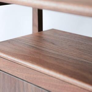 旭川家具　山室家具製作所　プロトNo.803キャビネット　ウォールナット 【 国産 無垢 インテリア 木製 収納 ナチュラル キャビネット チェスト リビング ダイニング 北海道 】 _01962