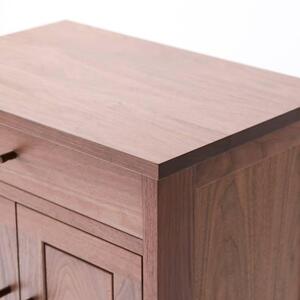 旭川家具　山室家具製作所　プロトNo.621キャビネット60　ウォールナット 【 国産 無垢 インテリア 木製 収納 ナチュラル キャビネット チェスト リビング ダイニング 北海道 】 _01966