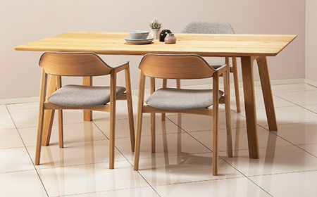 旭川家具 カンディハウス TEN ソリッドテーブル180×90 北海道タモNF_00898