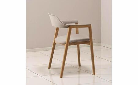 旭川家具 カンディハウス TEN アームチェアーUB(座張) 北海道タモNF/ウルトラスエードLGY_00728