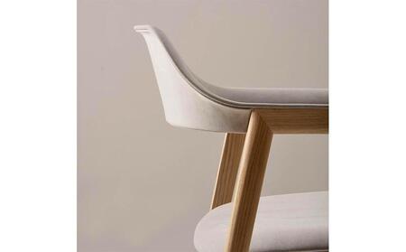 旭川家具 カンディハウス TEN アームチェアーUB(座張) 北海道タモNF/ウルトラスエードLGY_00728