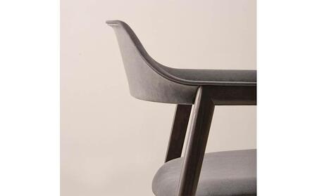 旭川家具 カンディハウス TEN アームチェアーUB(座張) 北海道タモDBR/ウルトラスエードDGY_00729